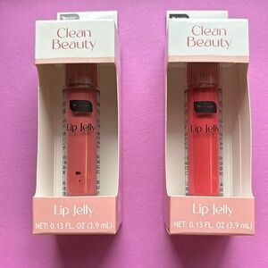 Lip Jelly. Clean beauty. Colors in Sandy and Rose.